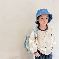 Load image into Gallery viewer, Baby Kid Girls Letters Color-blocking Embroidered Tops Wholesale 220418335
