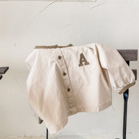 Load image into Gallery viewer, Baby Kid Girls Letters Color-blocking Embroidered Tops Wholesale 220418335
