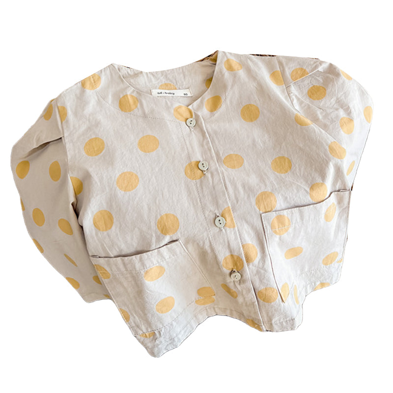 Baby Kid Girls Polka dots Print Tops Wholesale 220418336