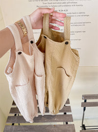 Load image into Gallery viewer, Baby Kid Girls Boys Solid Color Polka dots Jumpsuits Wholesale 220418343
