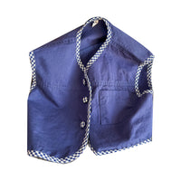 Load image into Gallery viewer, Baby Kid Girls Color-blocking Checked Vests Waistcoats Wholesale 220418344

