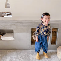 Load image into Gallery viewer, Baby Kid Girls Color-blocking Checked Tops Wholesale 220418354
