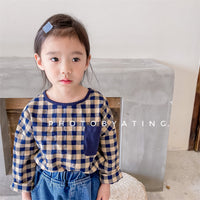 Load image into Gallery viewer, Baby Kid Girls Color-blocking Checked Tops Wholesale 220418354
