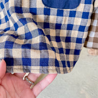 Load image into Gallery viewer, Baby Kid Girls Color-blocking Checked Tops Wholesale 220418354
