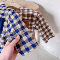 Load image into Gallery viewer, Baby Kid Girls Color-blocking Checked Tops Wholesale 220418354
