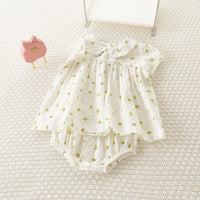 Load image into Gallery viewer, 2 Pieces Set Baby Kid Girls Flower Print Blouses And Shorts Wholesale 220418364
