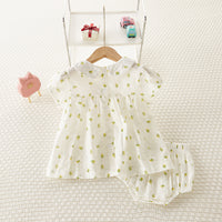 Load image into Gallery viewer, 2 Pieces Set Baby Kid Girls Flower Print Blouses And Shorts Wholesale 220418364
