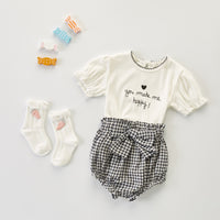 Load image into Gallery viewer, Baby Kid Girls Checked Bow Shorts Wholesale 220418374
