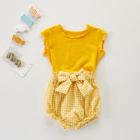 Load image into Gallery viewer, Baby Kid Girls Checked Bow Shorts Wholesale 220418374

