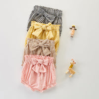 Load image into Gallery viewer, Baby Kid Girls Checked Bow Shorts Wholesale 220418374
