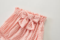 Load image into Gallery viewer, Baby Kid Girls Checked Bow Shorts Wholesale 220418374
