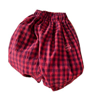 Load image into Gallery viewer, Baby Kid Girls Checked Embroidered Pants Wholesale 220418375
