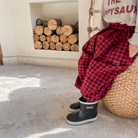 Load image into Gallery viewer, Baby Kid Girls Checked Embroidered Pants Wholesale 220418375
