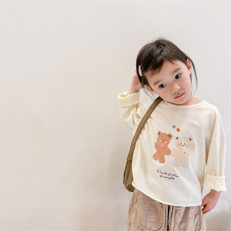 Baby Kid Girls Cartoon Print Tops Wholesale 220418382