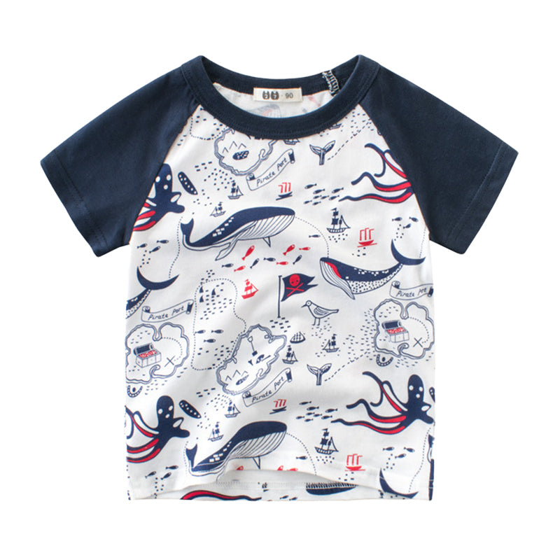 Baby Kid Boys Animals Print T-Shirts Wholesale 22041839