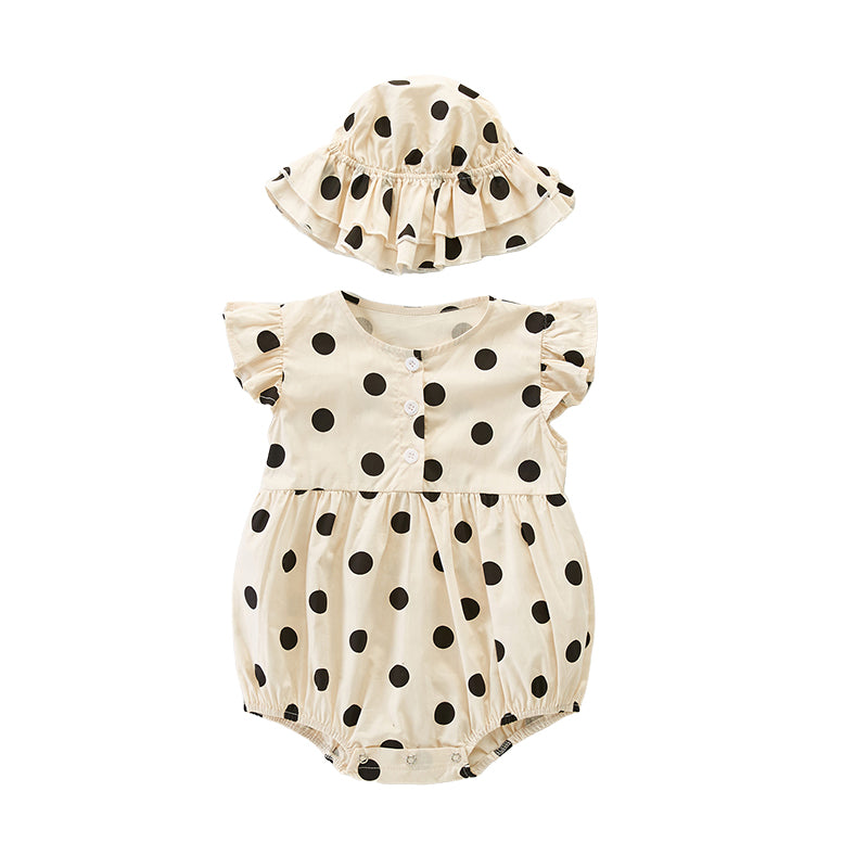 Baby Girls Polka dots Rompers Wholesale 220418393