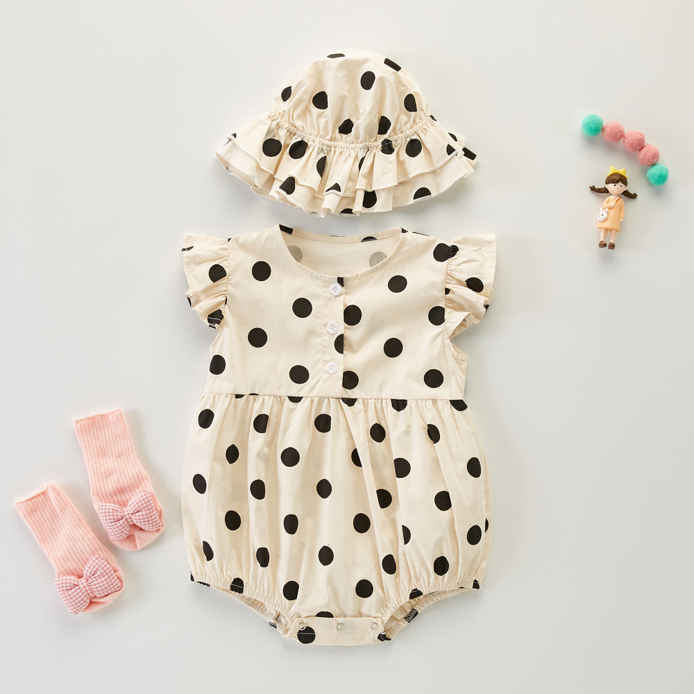 Baby Girls Polka dots Rompers Wholesale 220418393