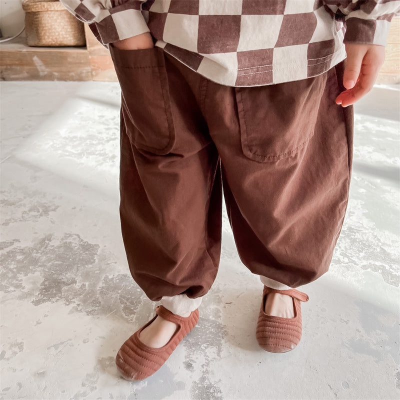 Baby Kid Unisex Color-blocking Pants Wholesale 220418398