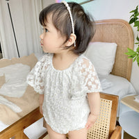 Load image into Gallery viewer, Baby Girls Flower Embroidered Rompers Wholesale 220418409
