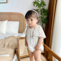 Load image into Gallery viewer, Baby Girls Flower Embroidered Rompers Wholesale 220418409
