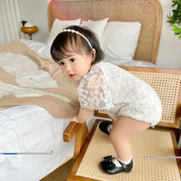 Load image into Gallery viewer, Baby Girls Flower Embroidered Rompers Wholesale 220418409
