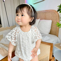 Load image into Gallery viewer, Baby Girls Flower Embroidered Rompers Wholesale 220418409
