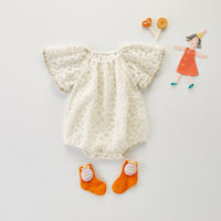Load image into Gallery viewer, Baby Girls Flower Embroidered Rompers Wholesale 220418409

