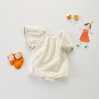 Load image into Gallery viewer, Baby Girls Flower Embroidered Rompers Wholesale 220418409
