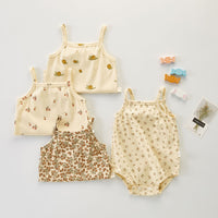 Load image into Gallery viewer, Baby Girls Flower Fruit Print Rompers Wholesale 220418411
