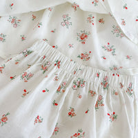 Load image into Gallery viewer, 2 Pieces Set Baby Kid Girls Flower Print Tops And Shorts Wholesale 220418427
