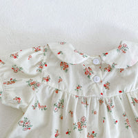 Load image into Gallery viewer, 2 Pieces Set Baby Kid Girls Flower Print Tops And Shorts Wholesale 220418427
