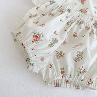 Load image into Gallery viewer, 2 Pieces Set Baby Kid Girls Flower Print Tops And Shorts Wholesale 220418427
