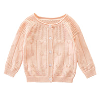 Load image into Gallery viewer, Baby Kid Girls Solid Color Crochet Cardigan Wholesale 220418431

