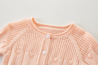Load image into Gallery viewer, Baby Kid Girls Solid Color Crochet Cardigan Wholesale 220418431
