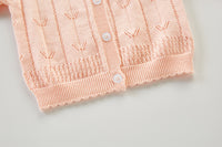 Load image into Gallery viewer, Baby Kid Girls Solid Color Crochet Cardigan Wholesale 220418431
