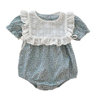 Load image into Gallery viewer, Baby Kid Girls Flower Print Rompers Dresses Wholesale 220418470
