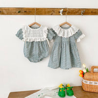 Load image into Gallery viewer, Baby Kid Girls Flower Print Rompers Dresses Wholesale 220418470
