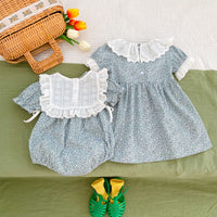 Load image into Gallery viewer, Baby Kid Girls Flower Print Rompers Dresses Wholesale 220418470
