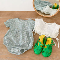 Load image into Gallery viewer, Baby Kid Girls Flower Print Rompers Dresses Wholesale 220418470
