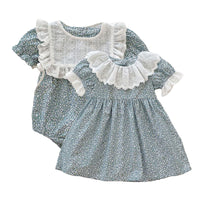 Load image into Gallery viewer, Baby Kid Girls Flower Print Rompers Dresses Wholesale 220418470

