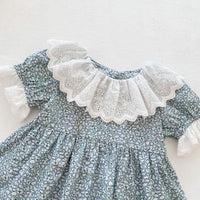 Load image into Gallery viewer, Baby Kid Girls Flower Print Rompers Dresses Wholesale 220418470
