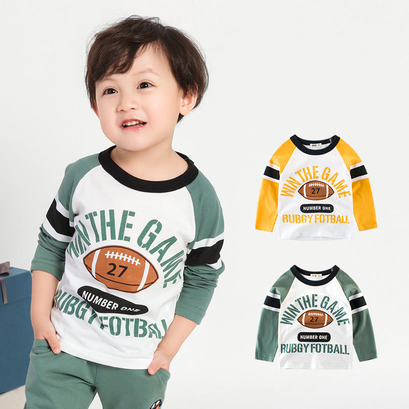 Baby Kid Boys Letters Color-blocking Sports Tops Wholesale 22041850