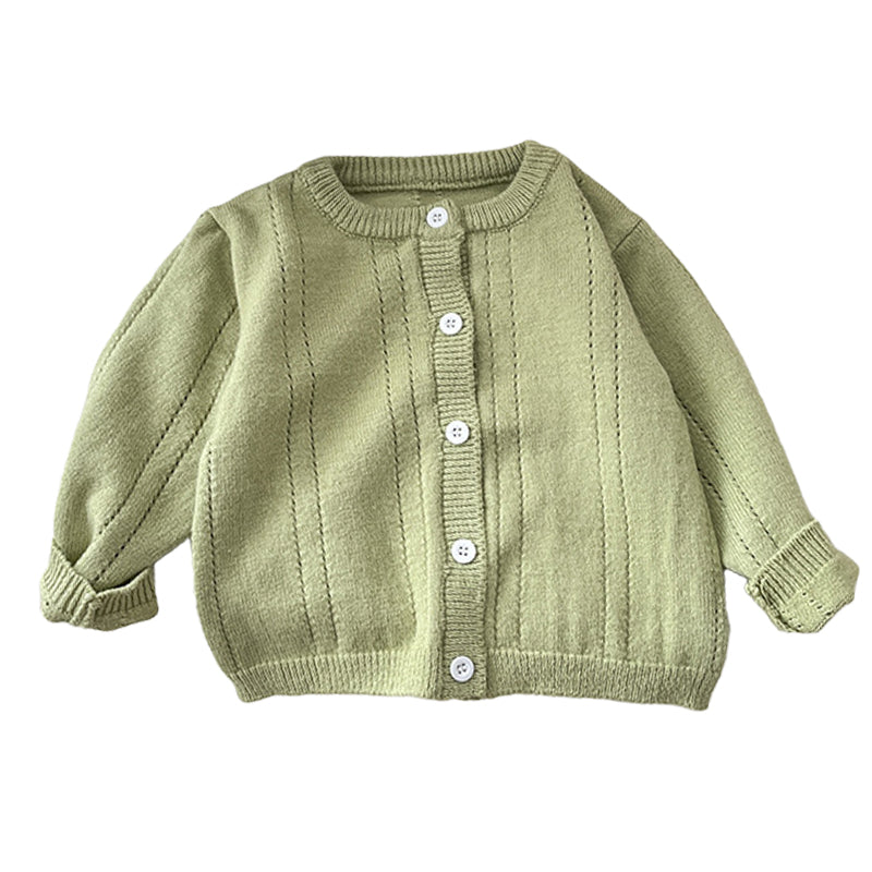 Baby Girls Solid Color Cardigan Wholesale 220418520