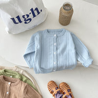 Load image into Gallery viewer, Baby Girls Solid Color Cardigan Wholesale 220418520
