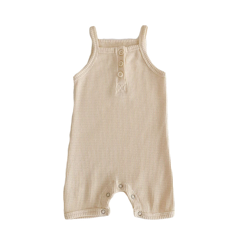 Baby Unisex Solid Color Muslin&Ribbed Jumpsuits Wholesale 220418538