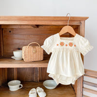 Load image into Gallery viewer, 2 Pieces Set Baby Kid Girls Flower Lace Embroidered Tops And Shorts Wholesale 220418549
