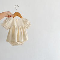 Load image into Gallery viewer, 2 Pieces Set Baby Kid Girls Flower Lace Embroidered Tops And Shorts Wholesale 220418549
