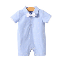 Load image into Gallery viewer, Baby Boys Striped Color-blocking Checked Bow Print Birthday Jumpsuits Wholesale 220418552
