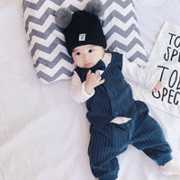 Load image into Gallery viewer, Baby Boys Striped Color-blocking Checked Bow Print Birthday Jumpsuits Wholesale 220418552
