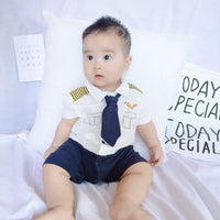 Load image into Gallery viewer, Baby Boys Striped Color-blocking Checked Bow Print Birthday Jumpsuits Wholesale 220418552
